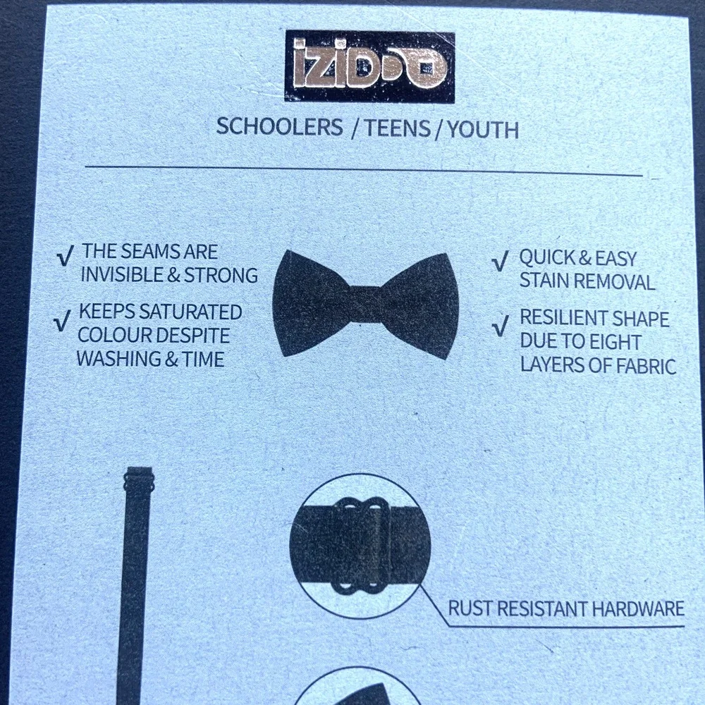 Bow Tie House Black‎ Clip On Bow Tie Youth Pre Tied Formal NWT